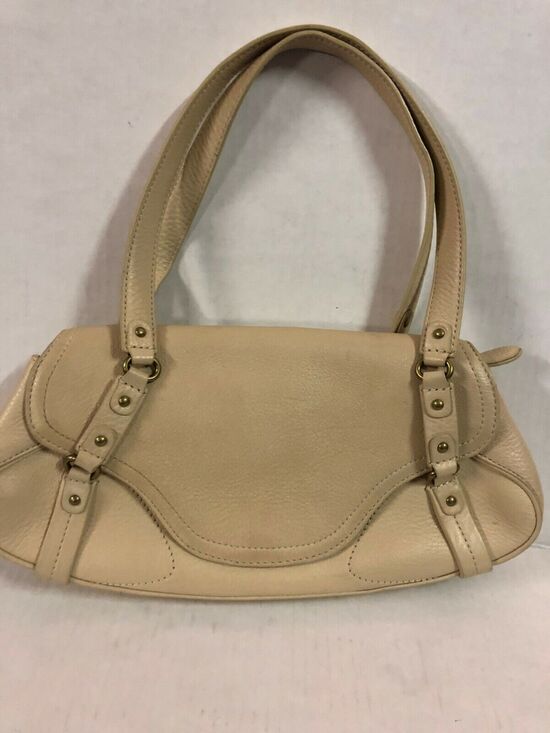 Cole Haan Handbags - Cole Haan Village H05 Satchel Handbag Beige Pebble Leather NWOT